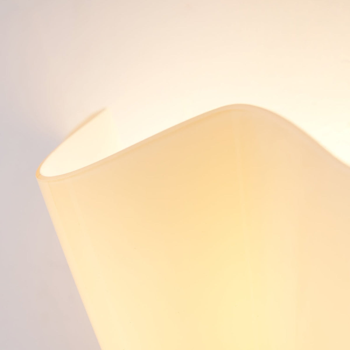 Wall Sconce Lighting with Wavy Glass Handkerchief Shade and Brass Finial