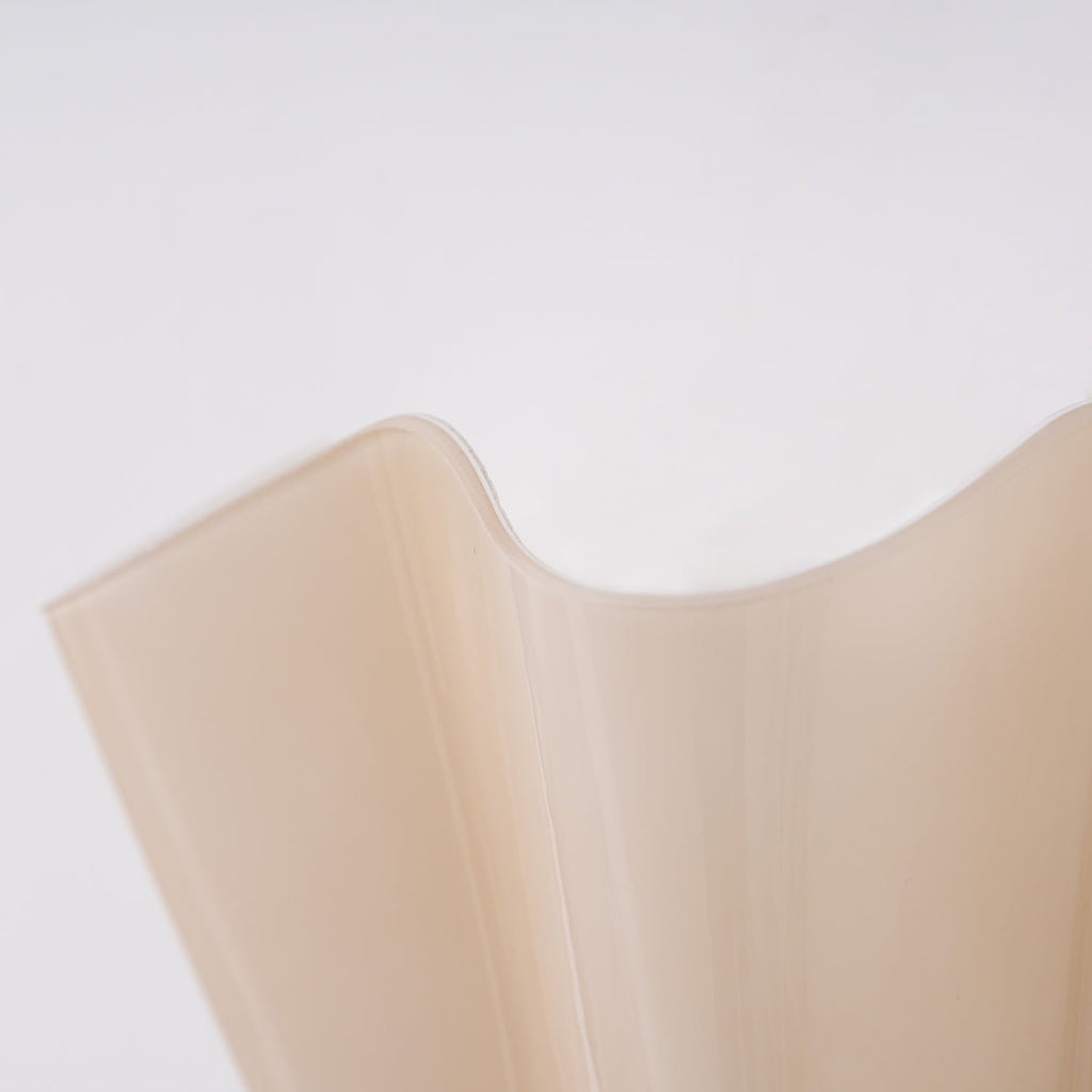 Wall Sconce Lighting with Wavy Glass Handkerchief Shade and Brass Finial